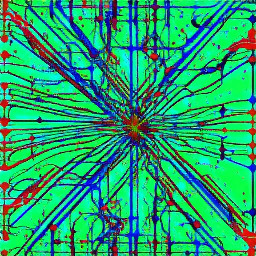 network made by hand, one object, one color
